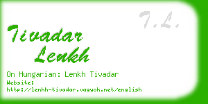 tivadar lenkh business card